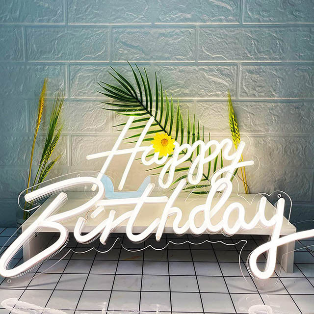 Happy Birthday Acrylic Led Letters LED Decorative Lights 2835SMD Neon Sign 3