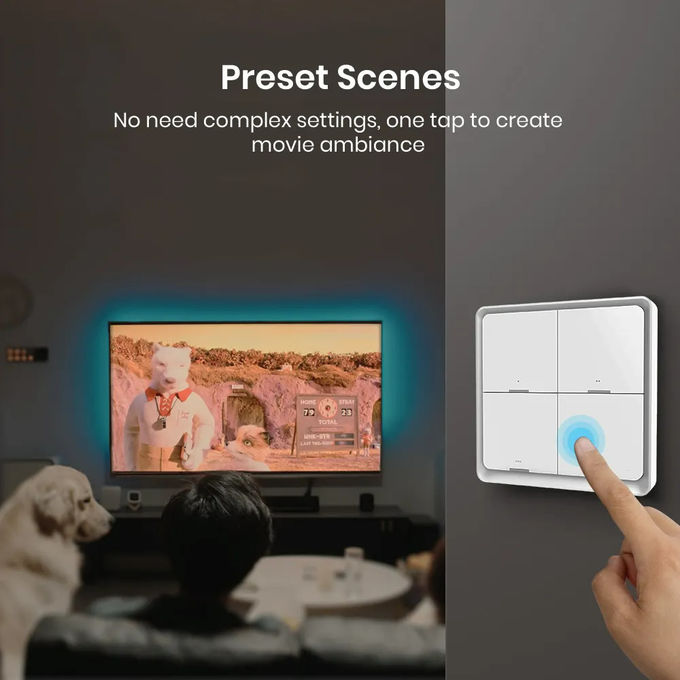 Bluetooth Smart 4 Gang Light Switch LED Light Spare Parts Touch Control 7