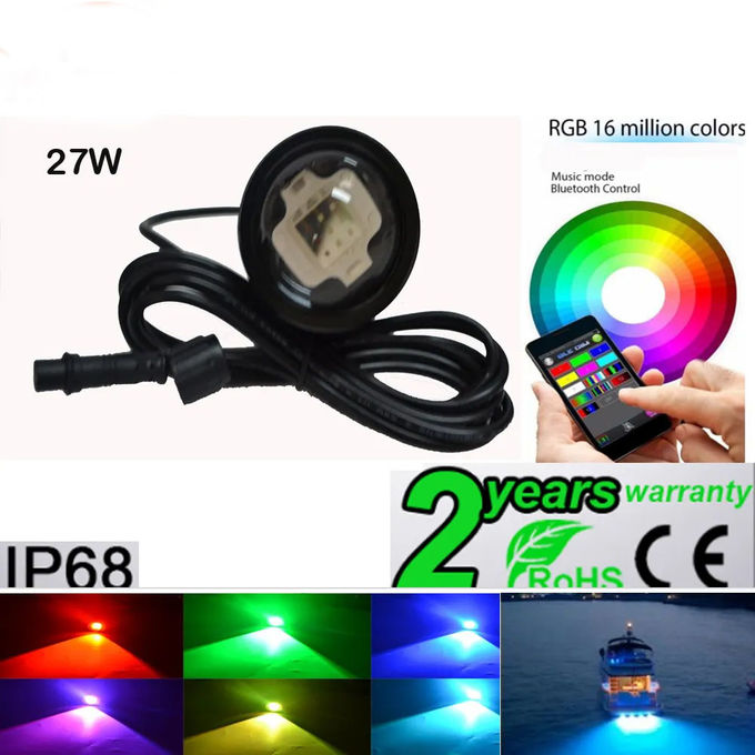 IP68 27W Boat Drain Plug Light COB Drain Plug Underwater Light 0