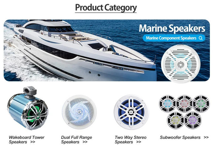 300W Boat Tower Speakers LED Marine Lights 4 Ohms IP65 Waterproof 1