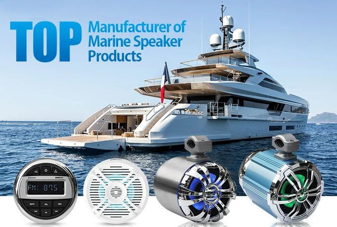 300W Boat Tower Speakers LED Marine Lights 4 Ohms IP65 Waterproof 0