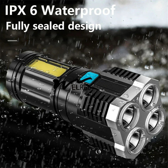 1000 Lumens 4led Rechargeable Cob Flashlight Multifunctional Led Flashlight 5
