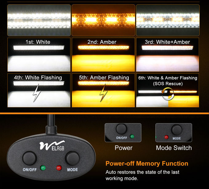 240W Light Bars 4x4 Vehicle LED Work Lights 22" ATV UTV Off Road Truck Light Bar 8