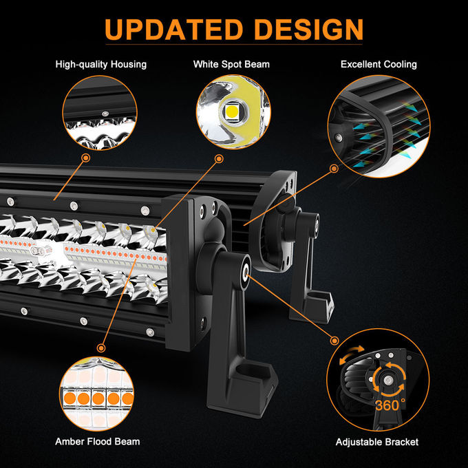 240W Light Bars 4x4 Vehicle LED Work Lights 22" ATV UTV Off Road Truck Light Bar 9