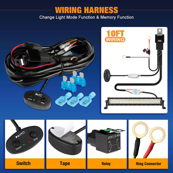240W Light Bars 4x4 Vehicle LED Work Lights 22" ATV UTV Off Road Truck Light Bar 5