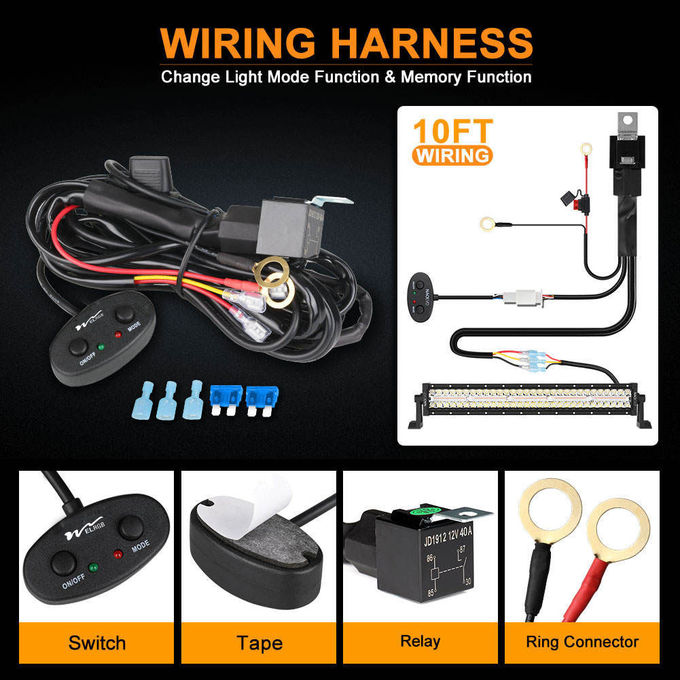 240W Light Bars 4x4 Vehicle LED Work Lights 22" ATV UTV Off Road Truck Light Bar 2