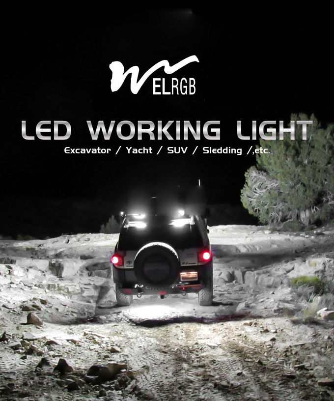 5" 33LED 100W Square Off Road Work Light White For JEEP 4x4ATV UTV 6