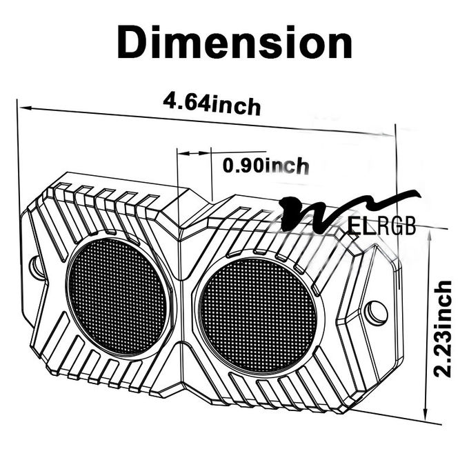 OEM 12V DC 18W Offroad Rock Lights Brightest Rock Lights For Utv 5