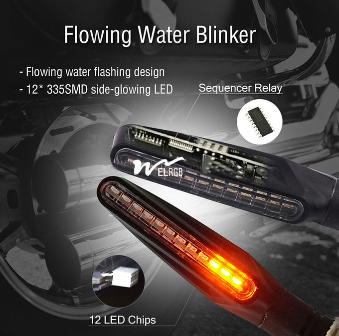 DC12V Flowing Led Turn Signal Motorcycle Indicators And Brake Light 1