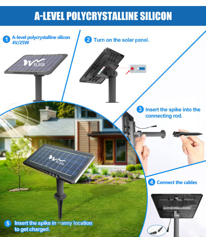 10m 2835 Outdoor Rope Solar Lights 3500K LiFePO4 Solar Led Tape Lights 4