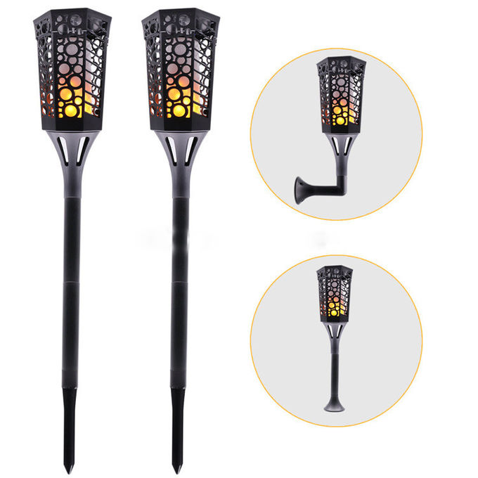 IP65 Waterproof Solar Flame Torch Light 2700K Soft Warm White 11