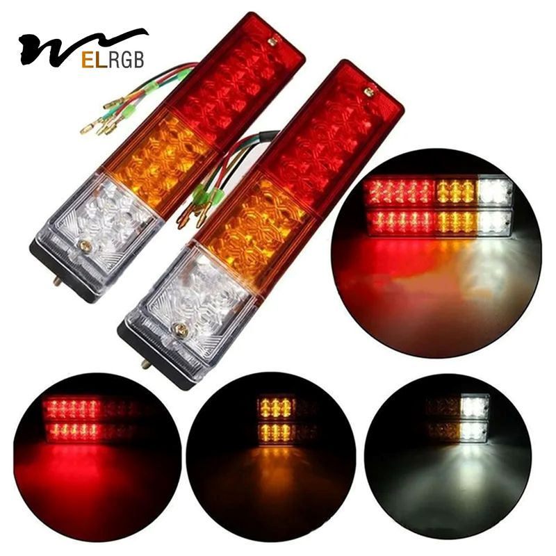 20 Leds 12V Waterproof Lights Truck LED Tail Light Lamp Yacht Car Trailer Taillight Reversing Running Brake Turn