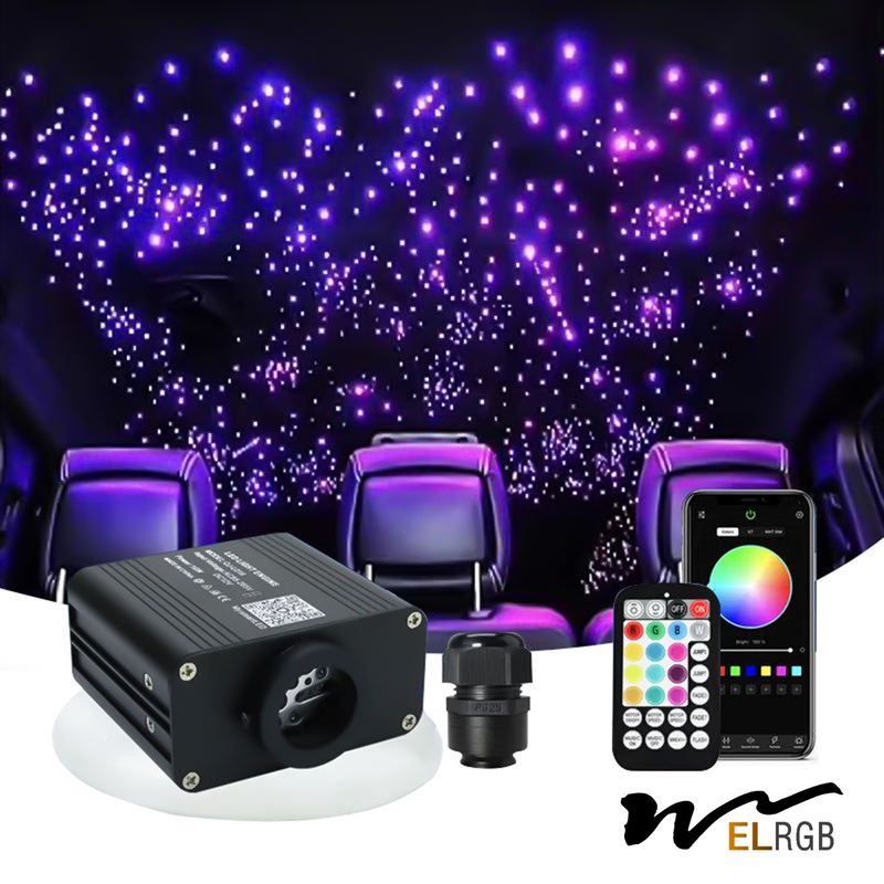 RGBW 16W Fiber Optic Ceiling Lights Star Kit Twinkle 12v Car Roof Star Light