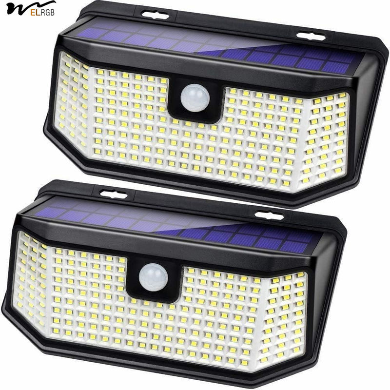 LED Solar Motion Sensor Lights 182 Leds 2500Lm IP65 Waterproof for Patio Garden Garage