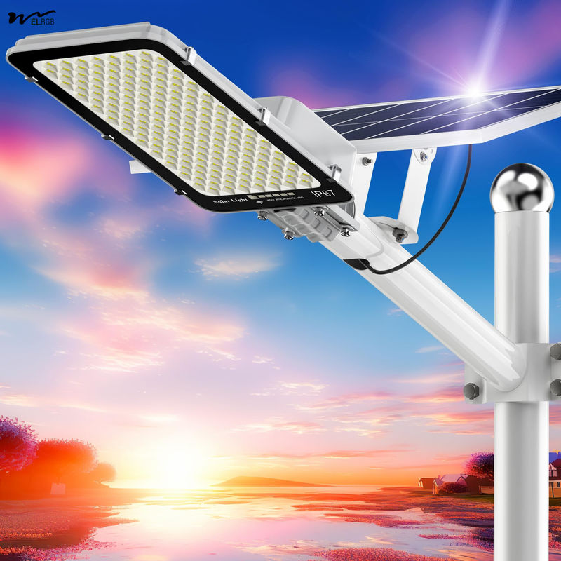 Outdoor Solar Street Light Waterproof Dusk to Dawn Solar Floodlight with Remote Control