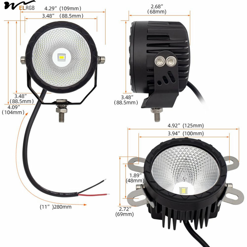50000 Hours Working Time 2Pcs 3.5Inch Round LED Offroad Fog Pod Lights for Motorcycle