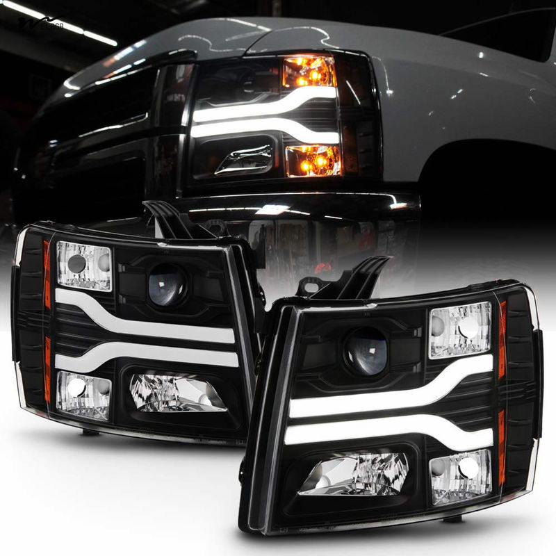 Clear Lens 1500 LED DRL Tube Projector Headlights for Improved Visibility on the Road