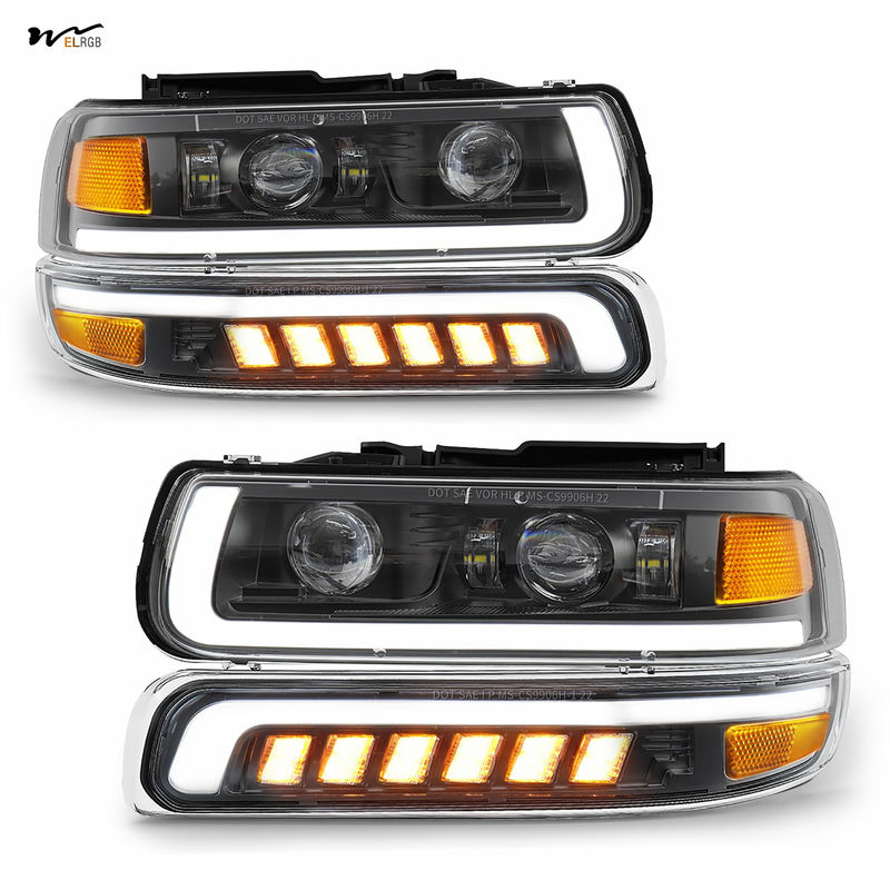 22 x 19.25 x 7 inches LED Headlamps Assembly for Replacement DRL Turn Signal Hi/Low Beam