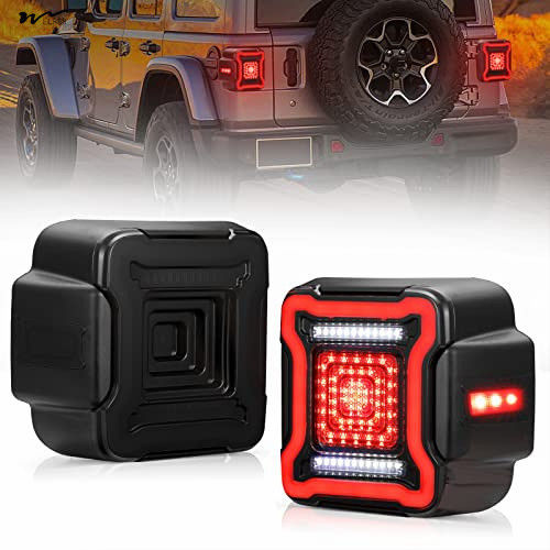 Jeep LED Tail Lights Fit Smoked Tail Lamp Brake Turn Signal Light Reverse Rear Back Light Assembly