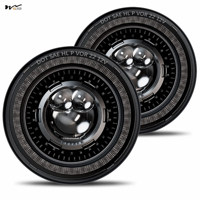 Experience the Latest Technology 7 Inch LED Headlights with Starry DRL and Turn Signal