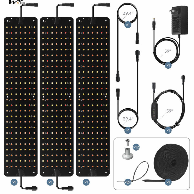 Indoor Plants 45W LED Grow Light Panel with Timer and Dimmable 3 Modes Full Spectrum