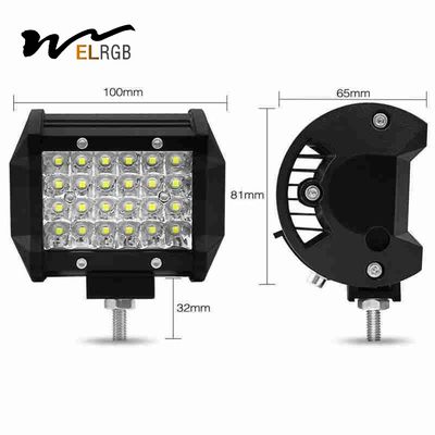 72w 24v Led Spotlight Vehicle LED Work Lights 4 Inch 4 Row 4x4 Spotlights