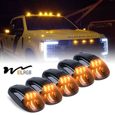 Amber Led Roof Marker Lights 5Pcs Smoke Lens Ford 1999-2016 F150 F250