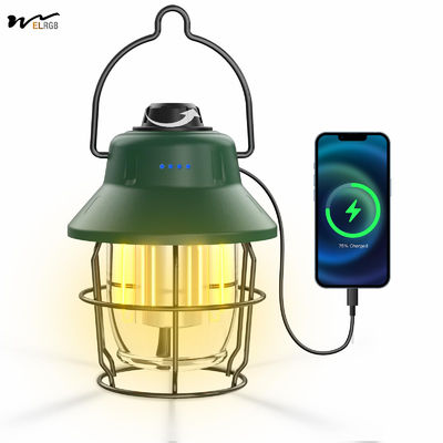 Good price Mini Retro Camping Lights 1000LM Rechargeable LED Camping Lantern Waterproof 3 Light Modes online