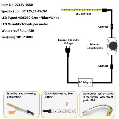 Custom DC12-48V Low-Voltage Ultra-Thin Self-Adhesive Waterproof LED Line Lamp With House Wine Decoration Light Led Strip