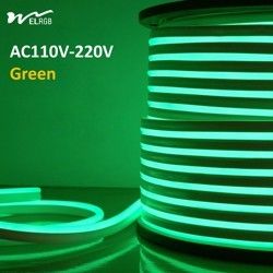120LEDs Neon Rope Lights Dimmable 110V 220V Cuttable Remote Control Strip Light