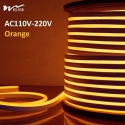 120LEDs Neon Rope Lights Dimmable 110V 220V Cuttable Remote Control Strip Light