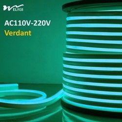 120LEDs Neon Rope Lights Dimmable 110V 220V Cuttable Remote Control Strip Light