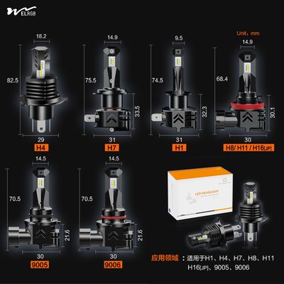 F80 160W 40000lm 9005 9006 Fog Light Bulb 3000K 4500K 6500K 8000K