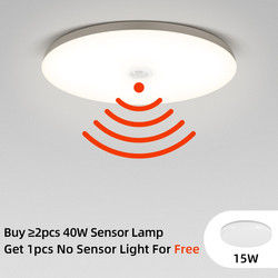 12W 18W Ceiling Motion Sensor LED Light 110V 220V Smart PIR Sensor Lighting