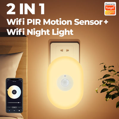 Oval Tuya Pir Sensor Night Light Bathroom Motion Sensor Night Light