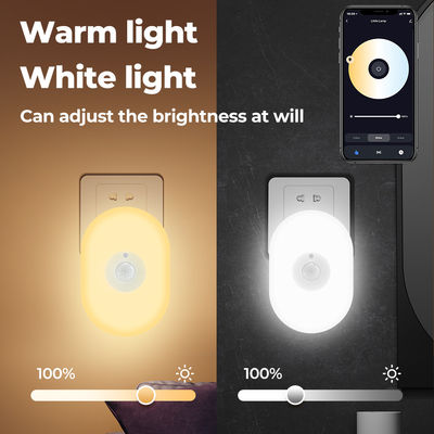 Oval Tuya Pir Sensor Night Light Bathroom Motion Sensor Night Light