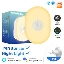 Oval Tuya Pir Sensor Night Light Bathroom Motion Sensor Night Light