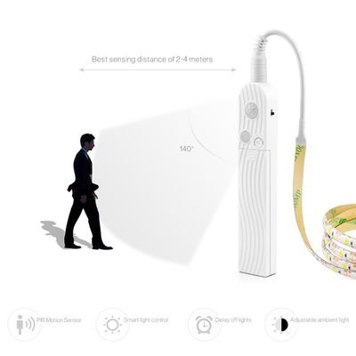 4100K Battery Motion Sensor LED Strip For Kitchen Under Cabinet
