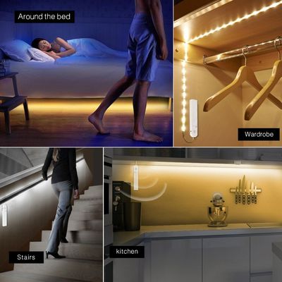 4100K Battery Motion Sensor LED Strip For Kitchen Under Cabinet