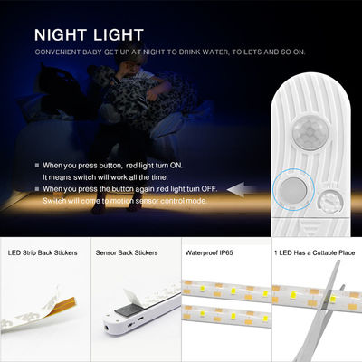 2000mm SMD2835 Wardrobe Led Strip With Sensor Warm White / Cold White