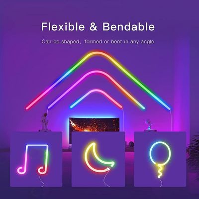 5m RGB LED Neon Strip WS2811 Neon Flex RGB 24V IP67 Outdoor