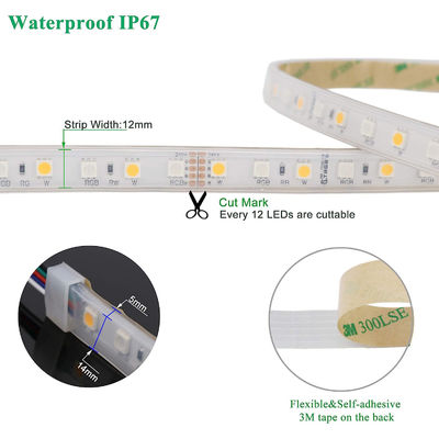 DIY RGBW Self Adhesive LED Strip 60LEDs IP67 Self Adhesive Led Tape