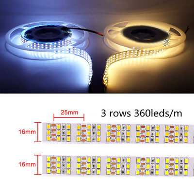 Three Rows Led Strip 2835 360/480leds Per Meter 16mm Self Stick Led Lights