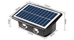2 Mode RGB Wall Light LED Solar Powered Lights IP65 Color Changing