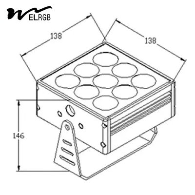 Remote Projection Outdoor Working Light Exterior Wall Wash Lighting