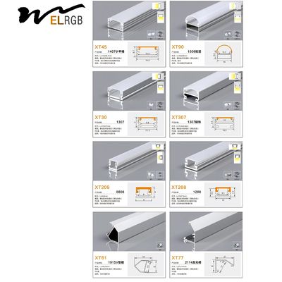 Anodizing Led Aluminium Profile 3m Aluminum Channel For Led Strips