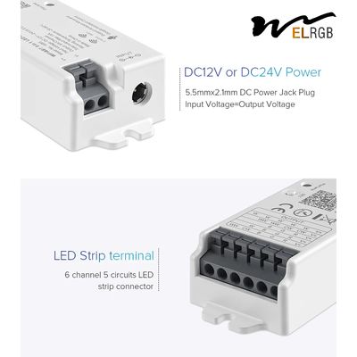 WB5 Controller LED Strip Light Parts 5CH RGB RGBW CCT Dimmer Controller