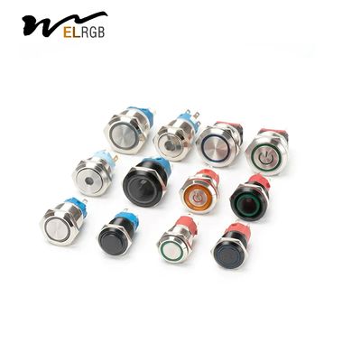 19mm 22mm Metal Push Button Switch 12mm 16mm Illuminated Momentary Switch
