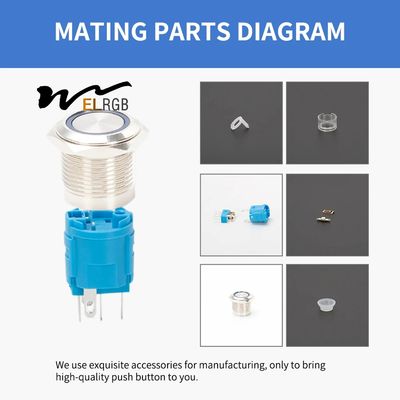 19mm 22mm Metal Push Button Switch 12mm 16mm Illuminated Momentary Switch