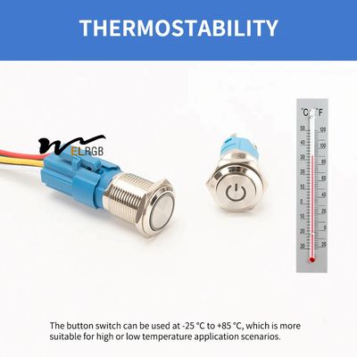 19mm 22mm Metal Push Button Switch 12mm 16mm Illuminated Momentary Switch